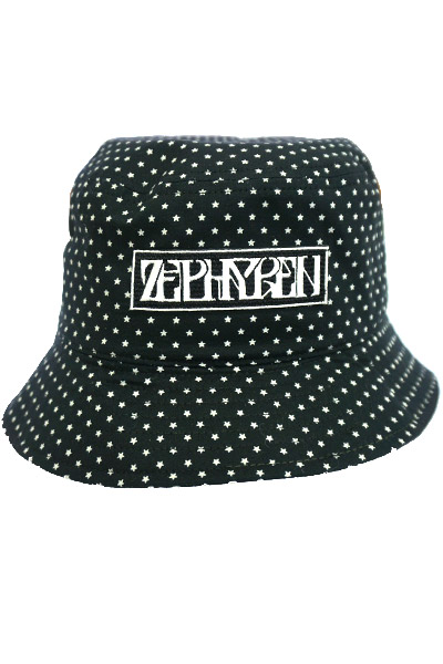 Zephyren (ゼファレン) BANDANA CLOTH BUCKET HAT -VISIONARY- STAR DOT BLACK