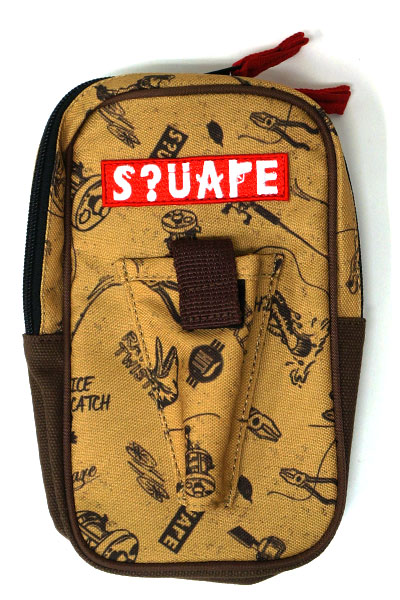 SQUARE RATTY TWISTER×SQUARE　POUCH BROWN