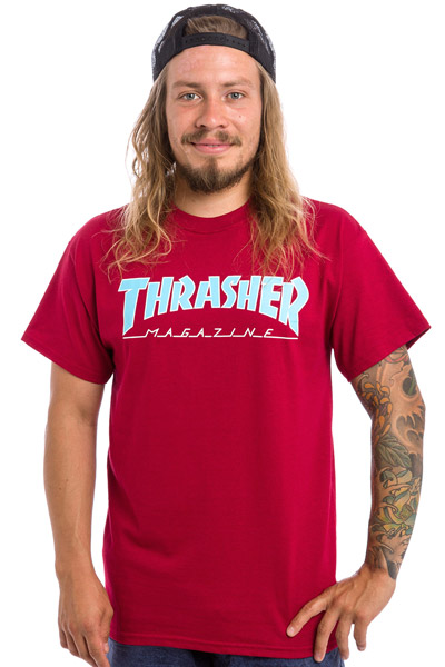 THRASHER OUTLINED T-SHIRT RED