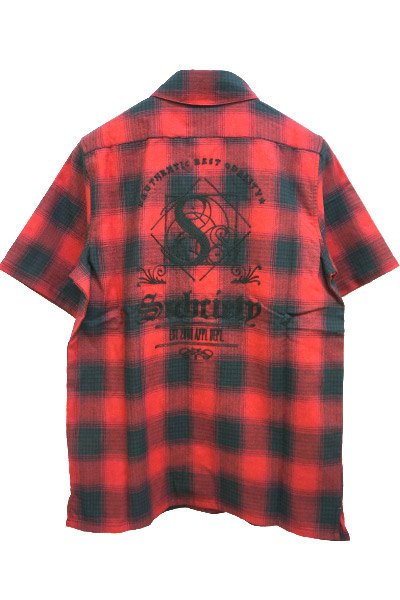 Subciety OMBRE CHECK SHIRT S/S-THRON- RED