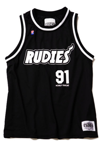 RUDIE'S INCANDESCENT BASKETBALL SHIRTS BLACK/WHITE