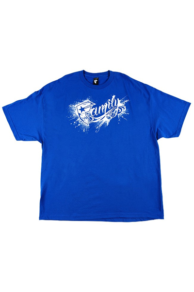 FAMOUS STARS AND STRAPS MESSY FAMILY Tee BLUE