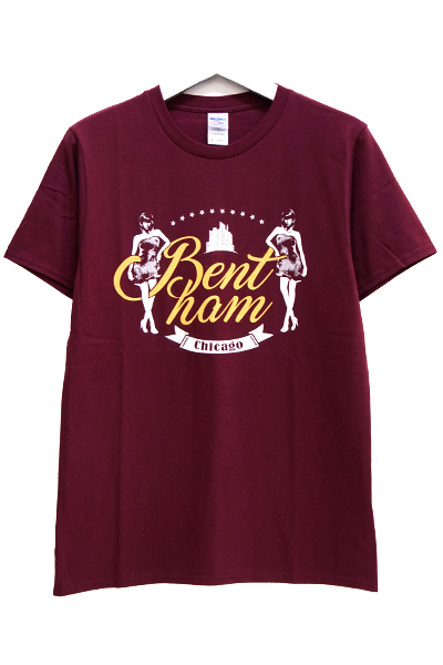 Bentham Chicago Tシャツ バーガンディー