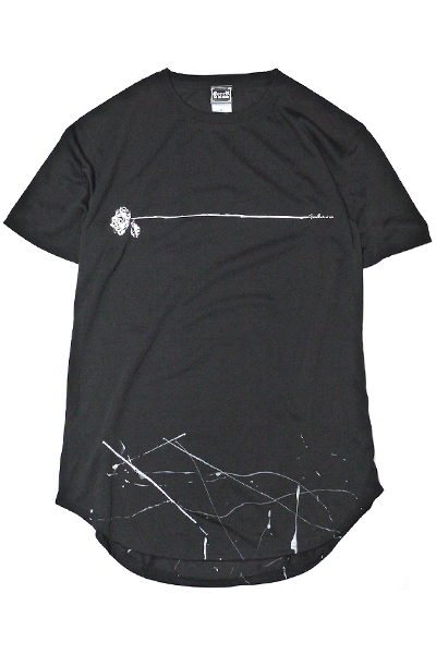 GoneR (ゴナー) GR18CT002 Rose Paint T-Shirts Black