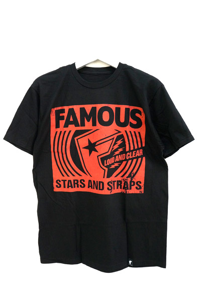 FAMOUS STARS AND STRAPS (フェイマス・スターズ・アンド・ストラップス) LOUD AND CLEAR TEE BLK
