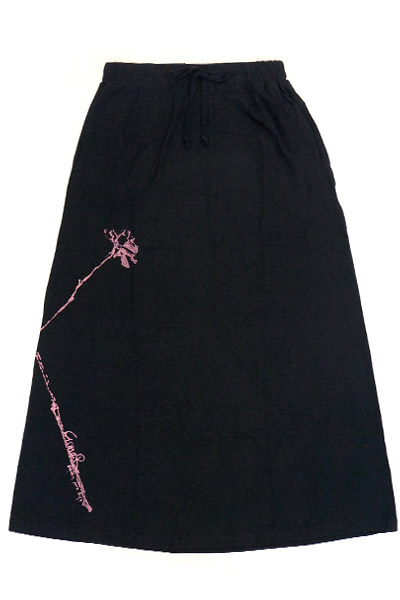 GoneR Rose『X』 Maxi Skirt Black/Pink