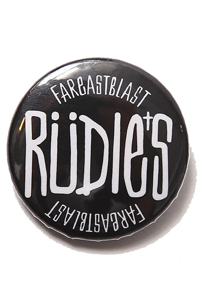 RUDIE'S (ルーディーズ) CAN BADGE DRAWING BLACK