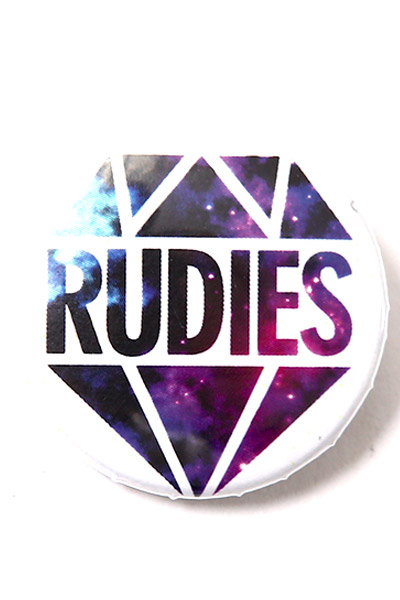 RUDIE'S CAN BADGE BRILLIANT GALAXY WHITE