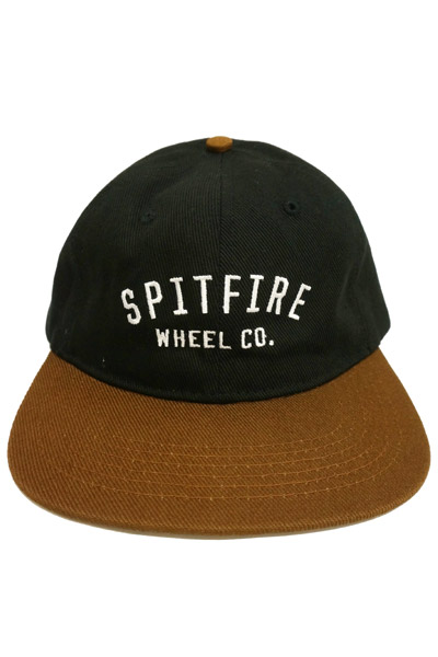 SPITFIRE Bighead Wheel Co. 6-Panel Strapback Hat - Black/Brown