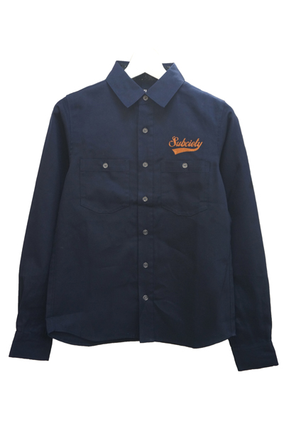 Subciety EMBROIDERY SHIRT L/S-GLORIOUS- NAVY