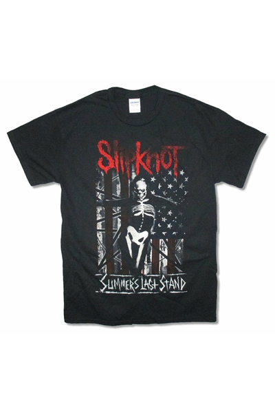 SLIPKNOT US Flag 2015-North American Tour-Black t-shirt