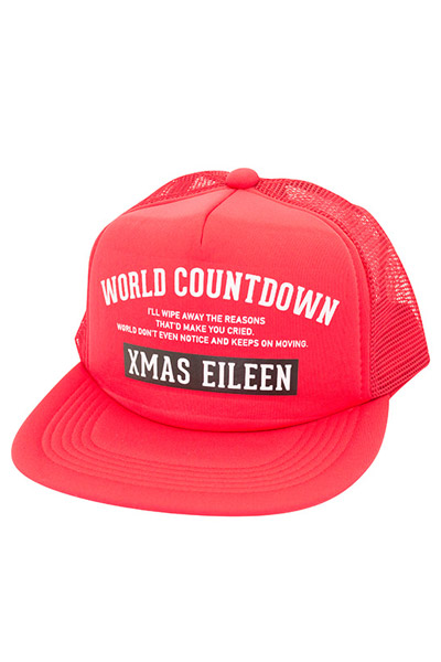 Xmas Eileen 『WORLD COUNTDOWN』メッシュキャップ RED