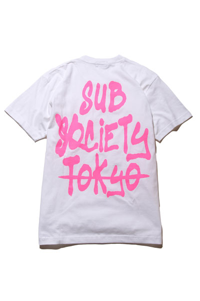 Subciety (サブサエティ) TAG S/S WHITE/PINK