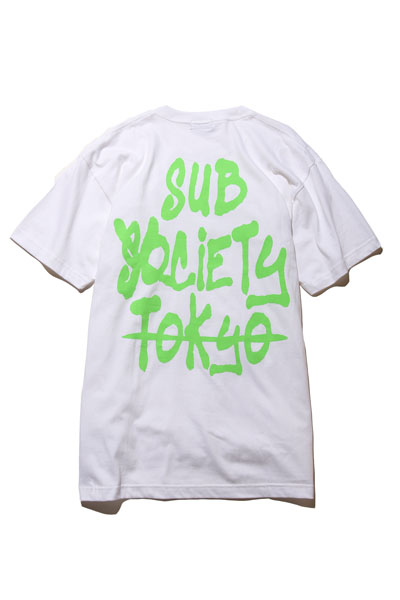 Subciety (サブサエティ) TAG S/S WHITE/GREEN