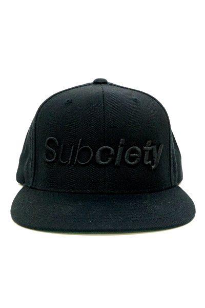 Subciety (サブサエティ) SNAP BACK CAP -THE BASE- BLACK-BLACK