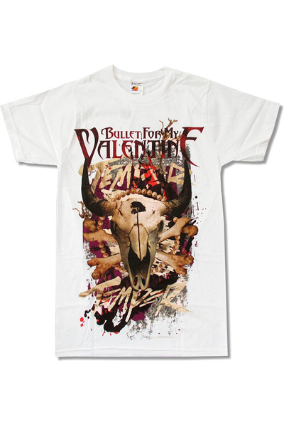 BULLET FOR MY VALENTINE Mad Cow-White Lightweight t-shirt