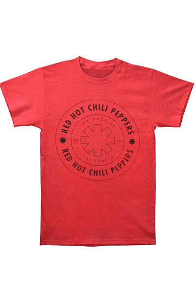 RED HOT CHILI PEPPERS Wheel Outline-Red t-shirt