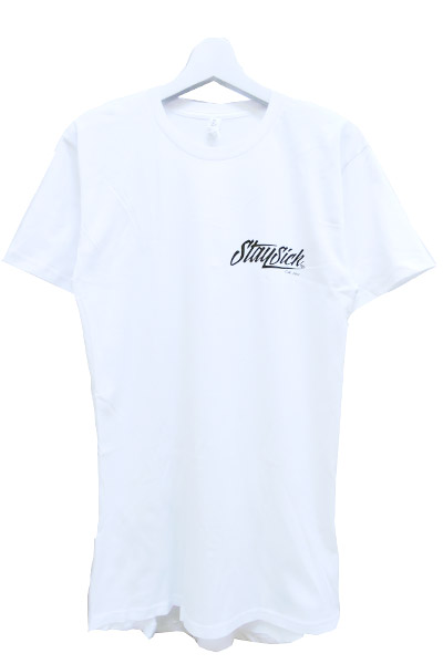 STAY SICK CLOTHING New Script Tall White