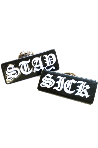 STAY SICK CLOTHING Stay Sick Set Of 2 Enamel 1.5" Pins