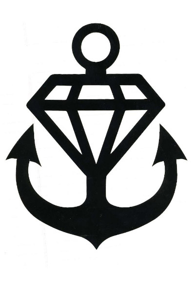 STAY SICK CLOTHING Anchor Black Decal Car