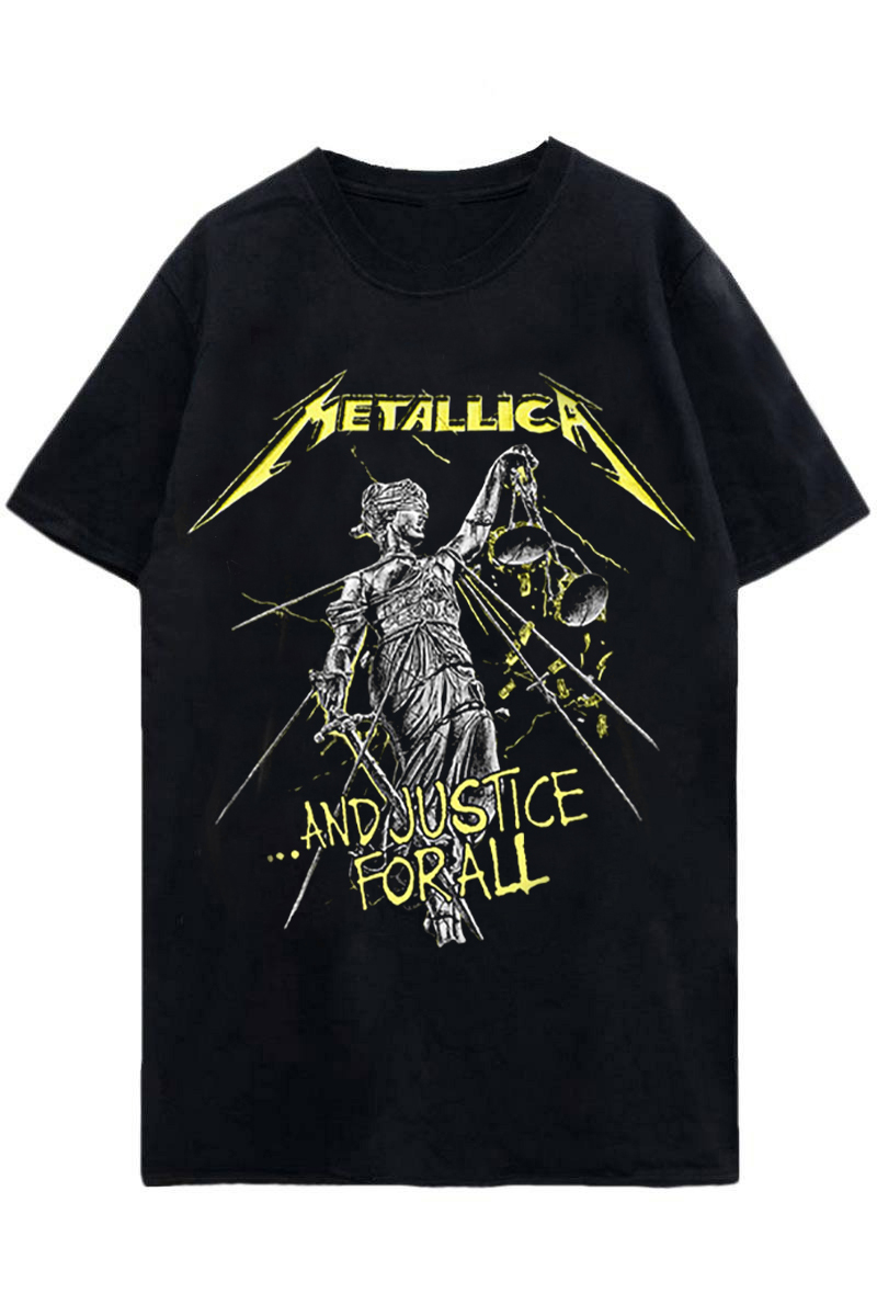 METALLICA UNISEX T-SHIRT: AND JUSTICE FOR ALL TRACKS (BACK PRINT)