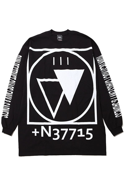 SILLENT FROM ME CRYPTIC -Outsize Long Sleeve- BLACK