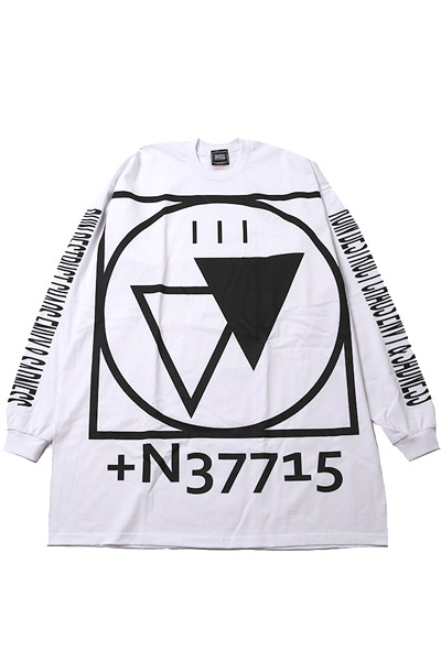 SILLENT FROM ME CRYPTIC -Outsize Long Sleeve- WHITE