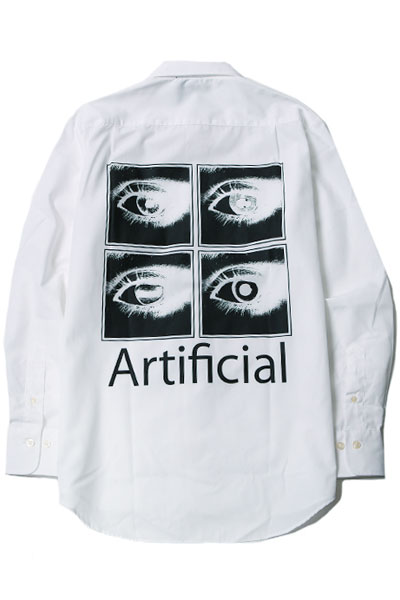 SILLENT FROM ME ARTIFICIAL -Broad Shirts- WHITE