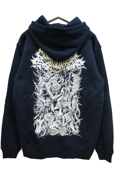Gluttonous Slaughter (グラトナス・スローター) Gluttonous Creatures HOODIE NAVY