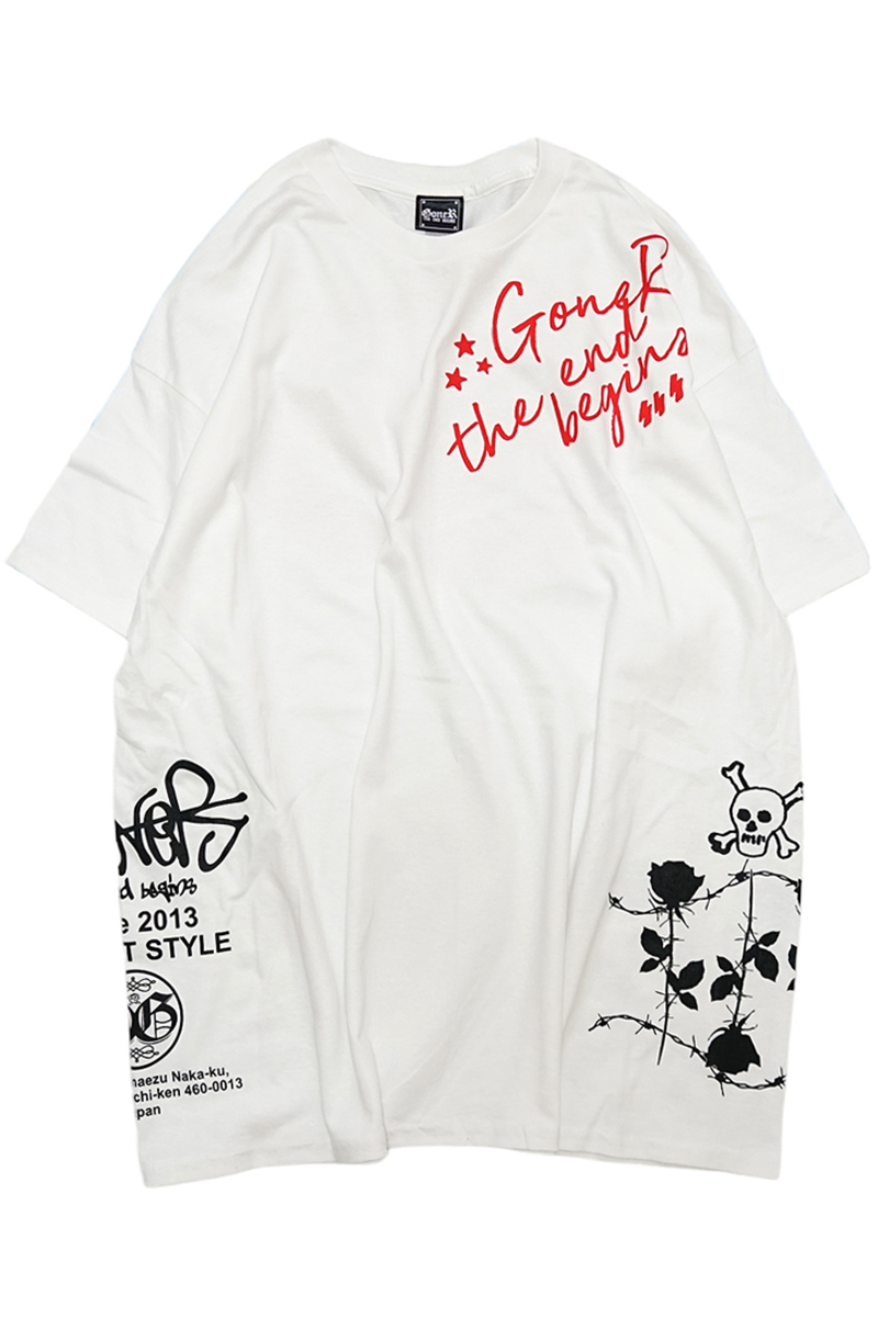 GoneR(ゴナー) GR37CT003 Mix Design T-Shirt White