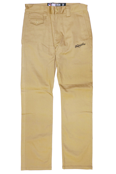 NineMicrophones EMBROIDERY WORK PANTS-Pray with the microphone- BEIGE