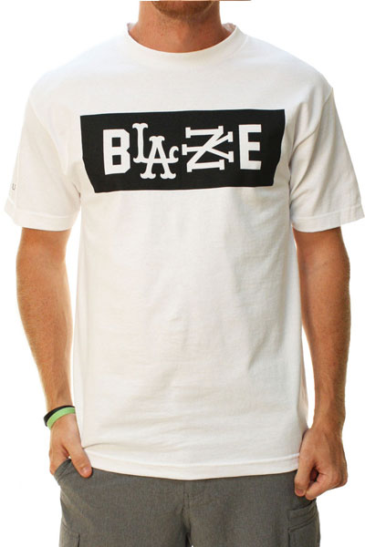 FAMOUS STARS AND STRAPS BLAZE MENS TEE WHT
