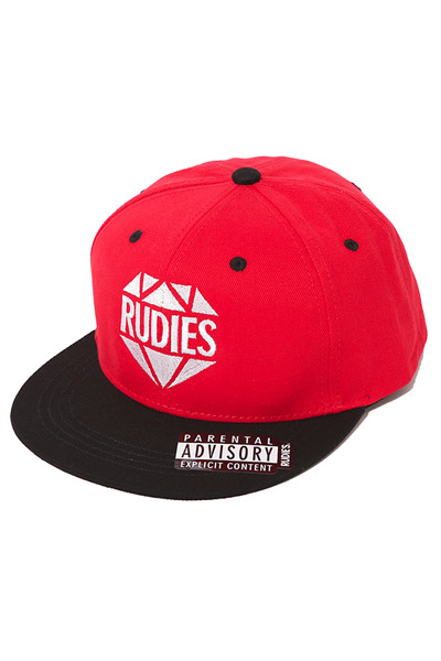 RUDIE'S HEAD GEAR BRILLIANT SNAPBACKCAP RED/BLK