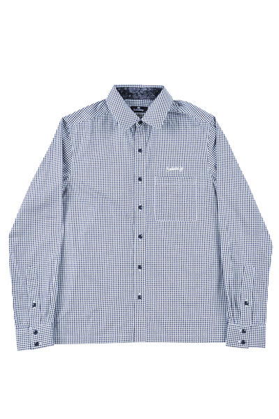 Subciety GINGHAM CHECK SHIRTS L/S-Conductor-BLK/WT