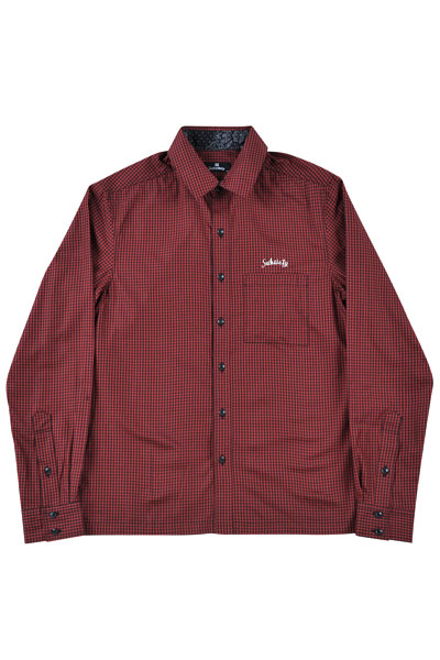 Subciety GINGHAM CHECK SHIRTS L/S -Conductor-RED