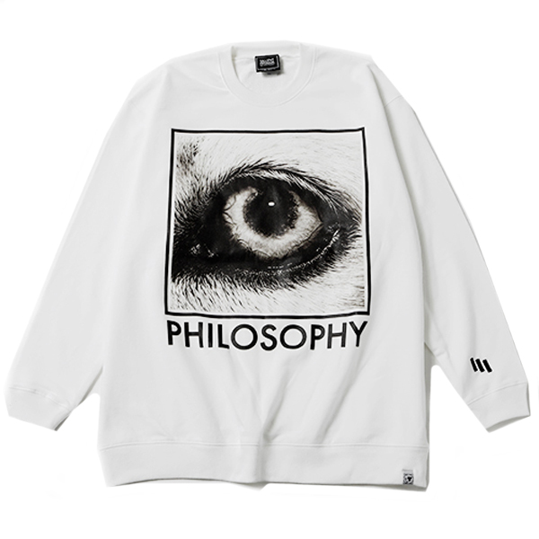 SILLENT FROM ME PHILOSOPHY -Crew Sweat- WHITE