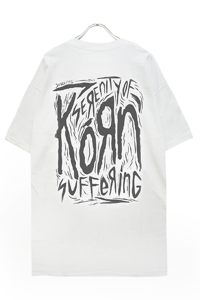 KORN UNISEX TEE: SCRATCHED TYPE (BACK PRINT)