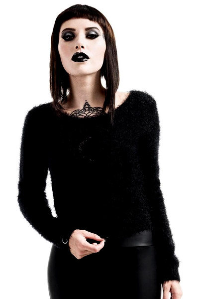 KILL STAR CLOTHING(キルスター・クロージング) Obscura Fuzzy Knit Sweater [B]