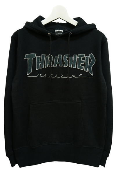 THRASHER TH8502SE MAG LOGO HOODIE BLACK
