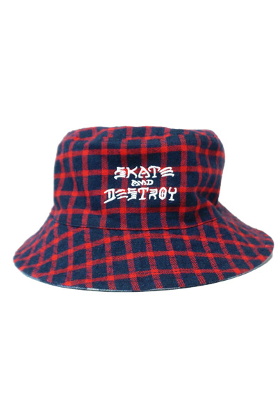 THRASHER BACKET HAT 15TH-H51 BLK/RED