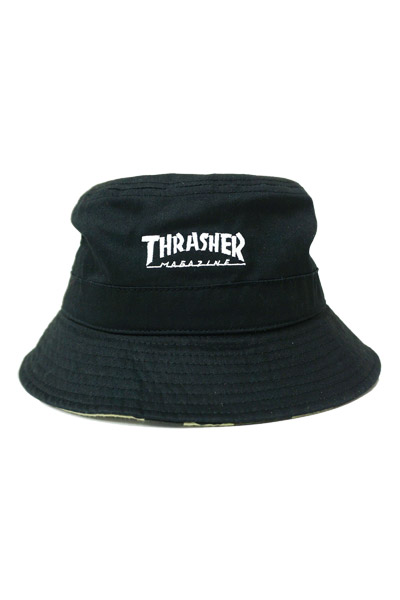 THRASHER BACKET HAT TH15-H53 BLACK