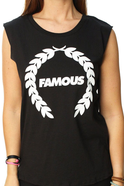 FAMOUS STARS AND STRAPS Turnt Wreath Muscle Tank B
