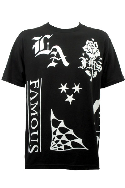 FAMOUS STARS AND STRAPS FLASH Men's Tee BLACK