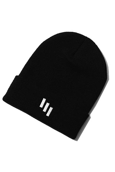 SILLENT FROM ME SIGN -Beanie- BLACK/WHITE