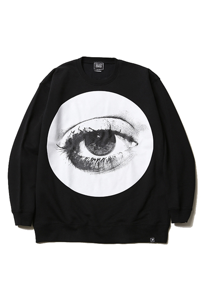 SILLENT FROM ME HOLE -Crew Sweat- BLACK