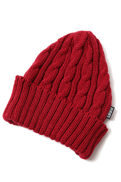RUDIE'S HEAD GEAR WASTE CABLE KNITCAP RED