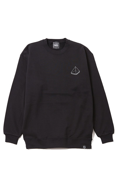 SILLENT FROM ME PYRAMID -Crew Sweat- BLACK