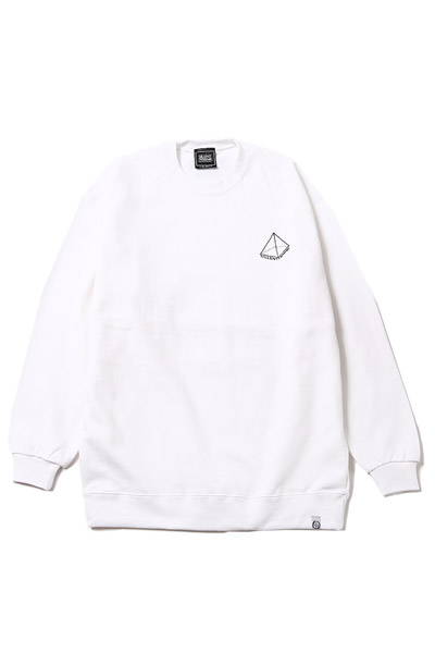SILLENT FROM ME PYRAMID -Crew Sweat- WHITE