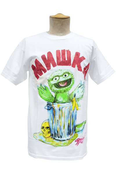 MISHKA (ミシカ) Gazin’s Oscar the Grouch T-Shirt WHT