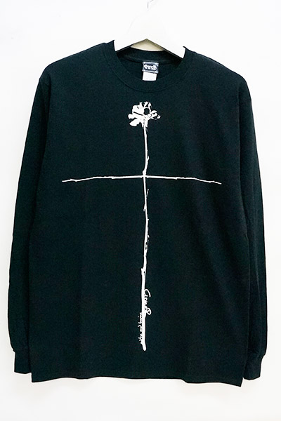GoneR Rose Cross Long T-Shirts Black